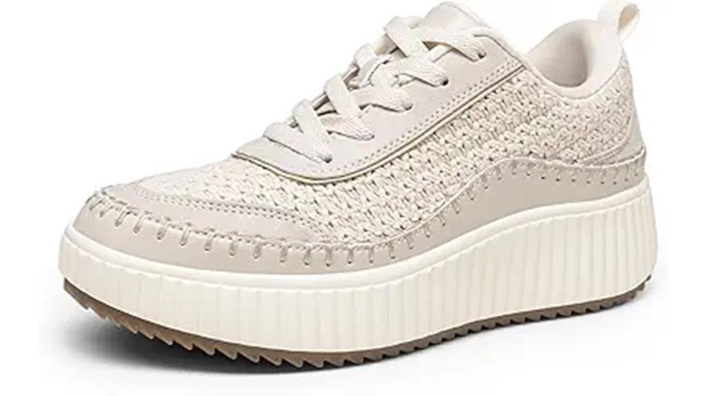 chunky tweed sneakers for women