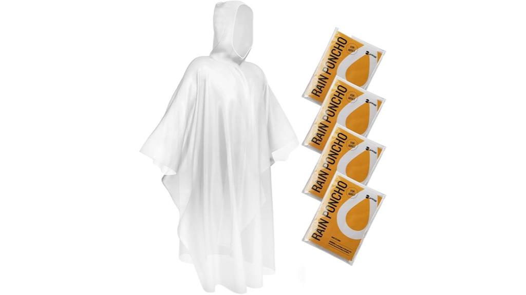 clear emergency rain poncho