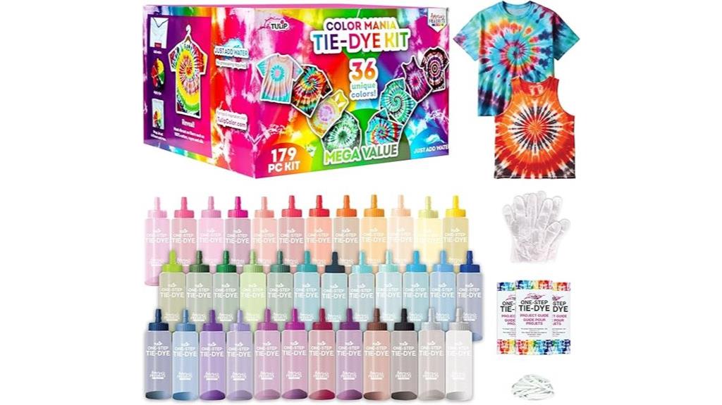 colorful tie dye kit