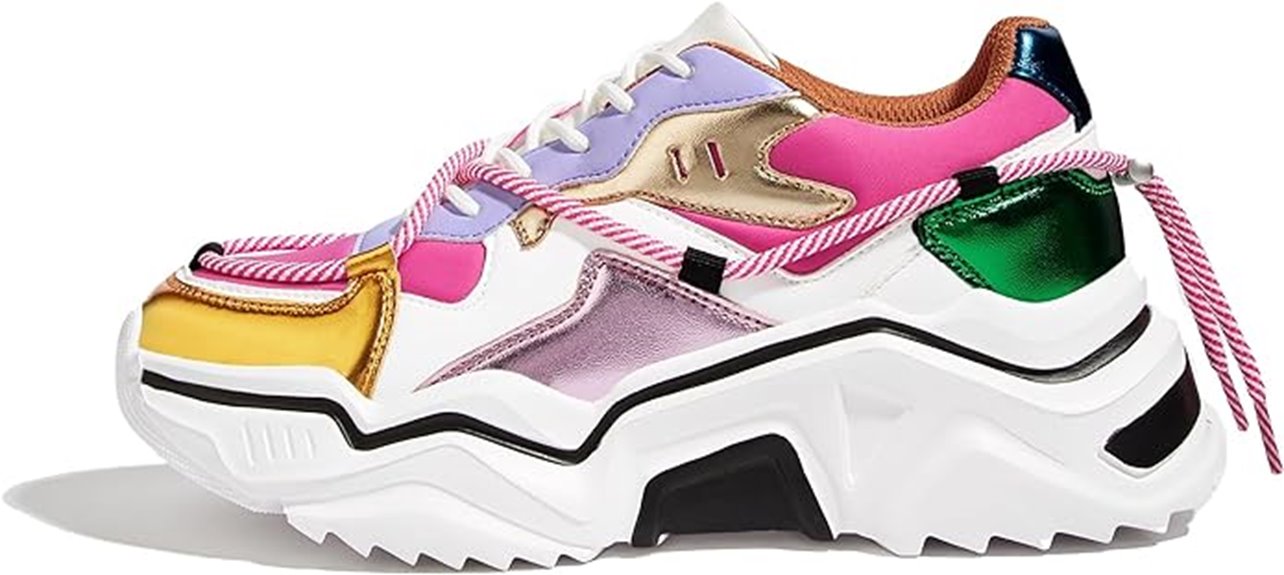colorful women s platform sneakers