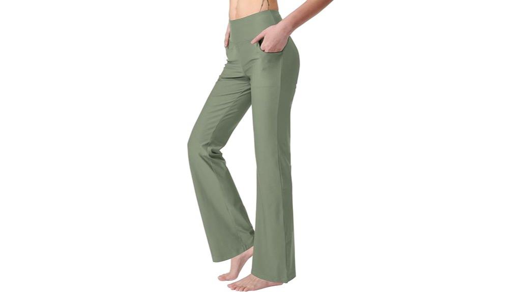 comfortable pocketed bootcut yoga pants