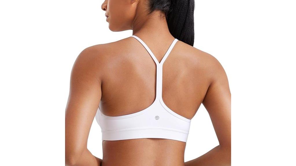 comfortable y back sports bra