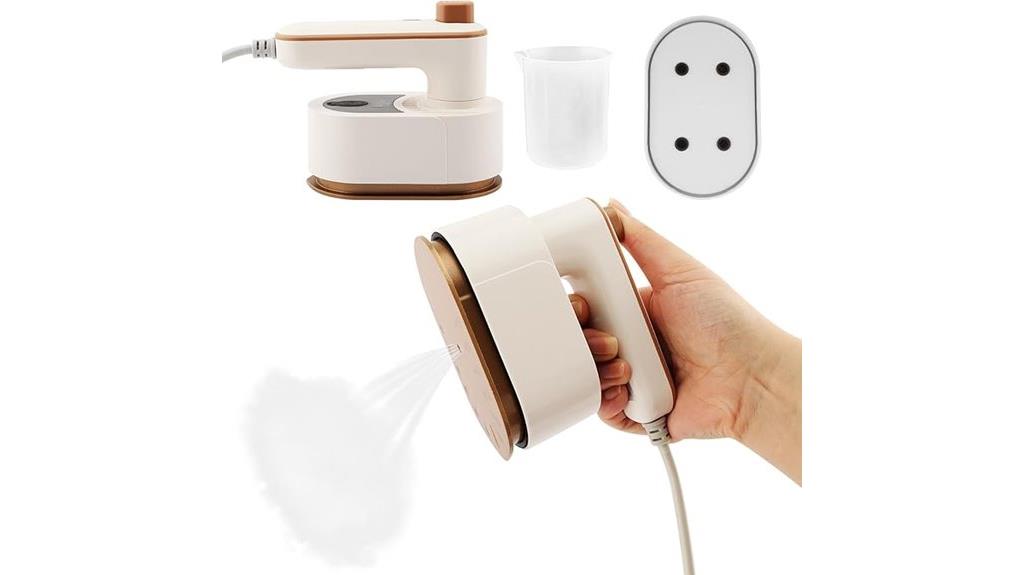 compact travel clothes steamer