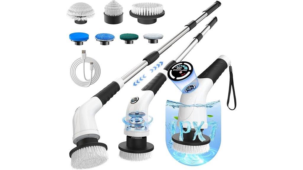 cordless 3 speed scrubbing brush