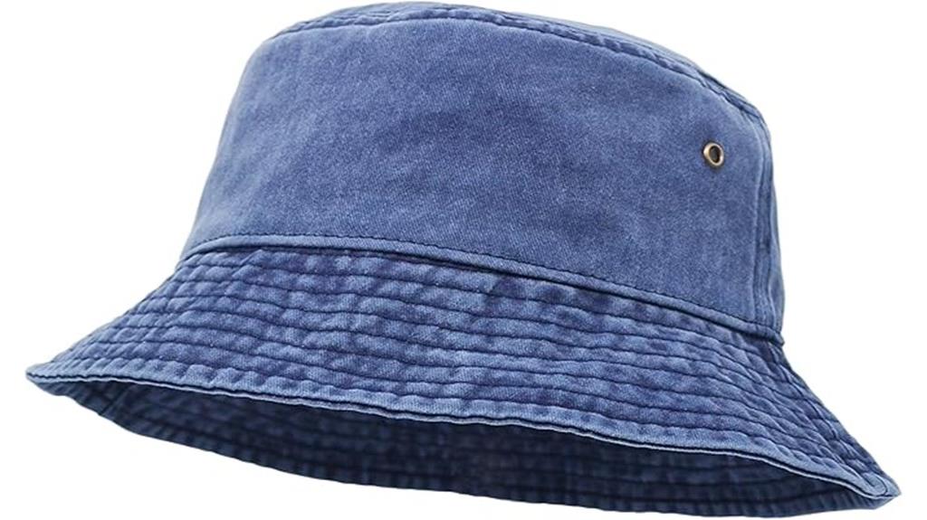 denim wide brim hat