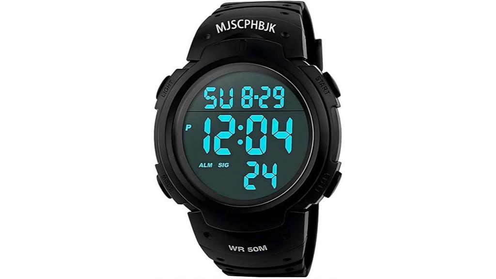 digital waterproof military watch
