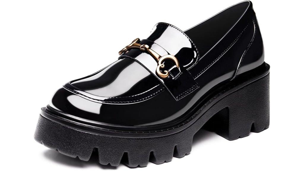 elegant black leather loafers