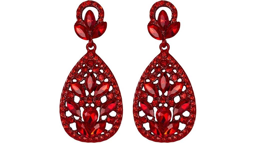 elegant bridal crystal earrings