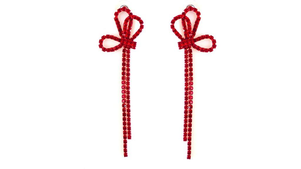 elegant crystal dangle earrings