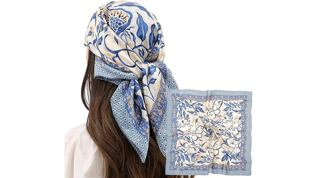 elegant satin silk scarf