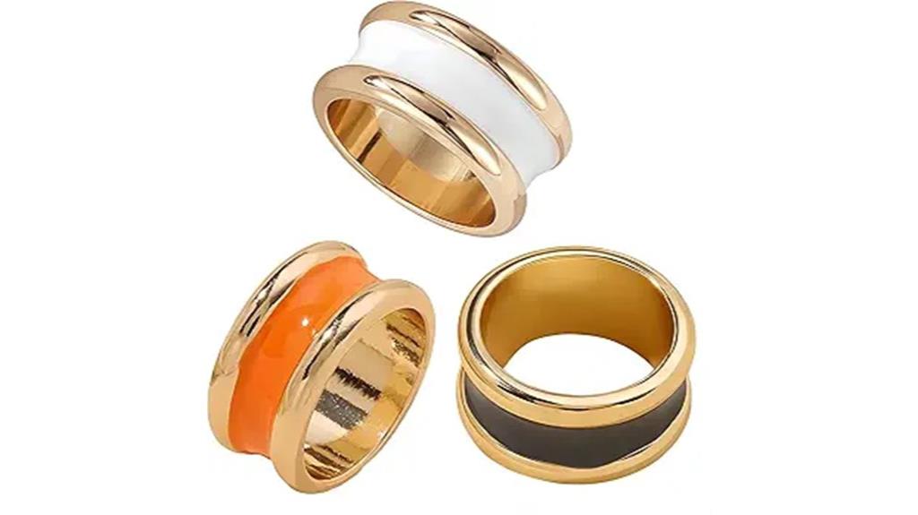 elegant silk scarf rings