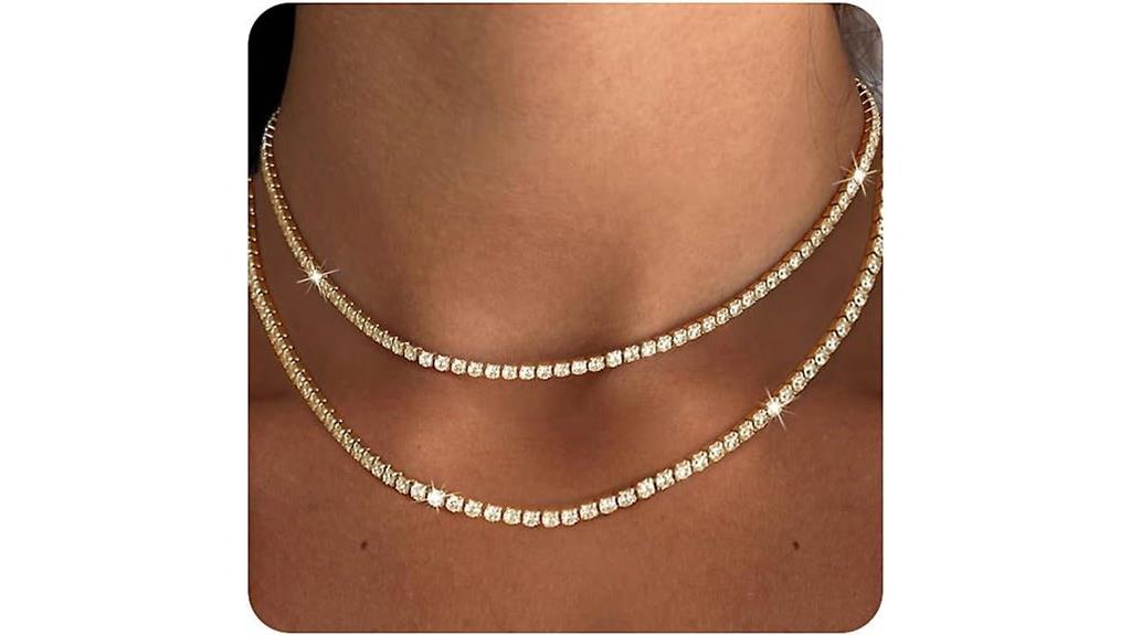 elegant women s double necklace