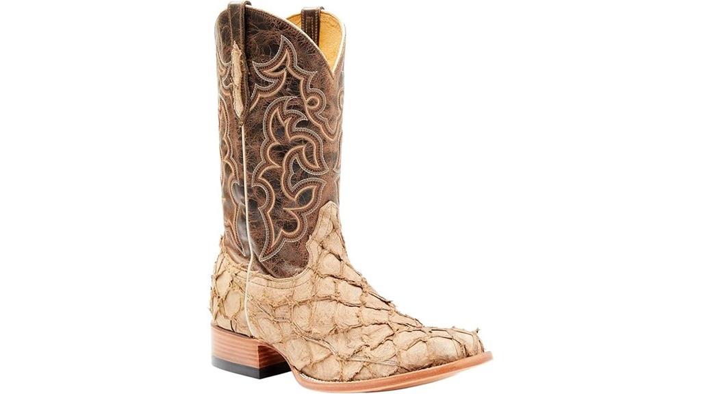 exotic pirarucu western boots