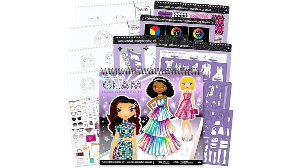 fashion design sketch set