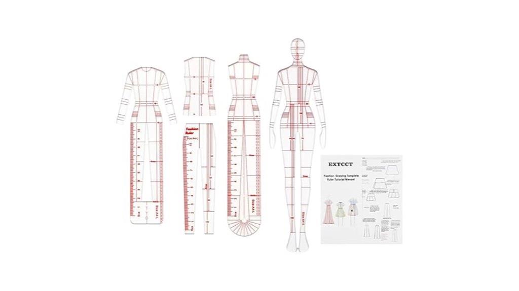fashion illustration ruler set