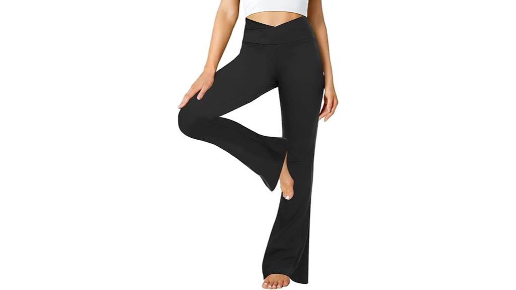 flare yoga crossover pants