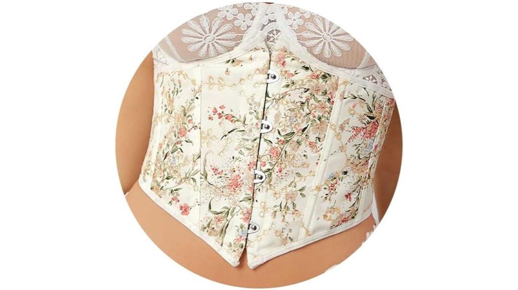 floral lace up corset