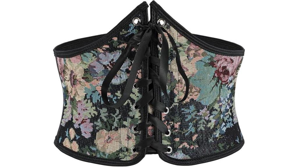 floral lace up waist belt