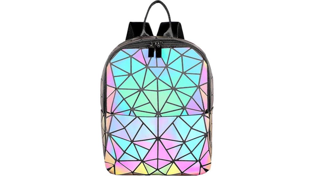 geometric luminous crossbody bag
