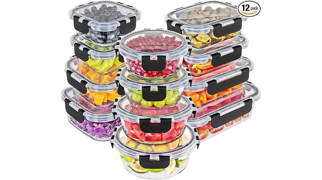 glass storage container set