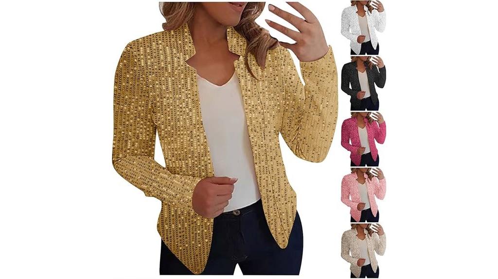 glittery women s blazer jacket