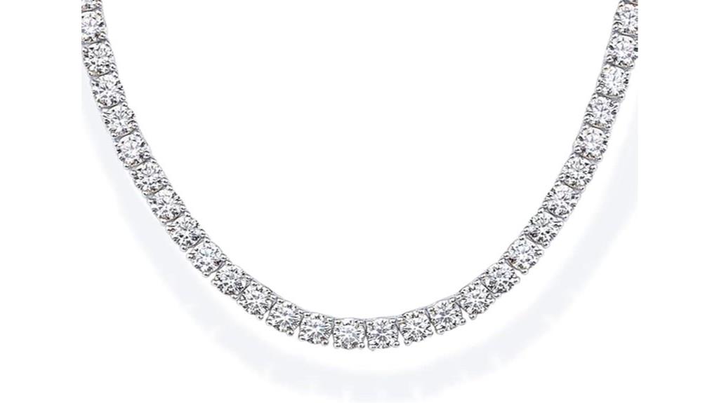 gold plated tennis necklace