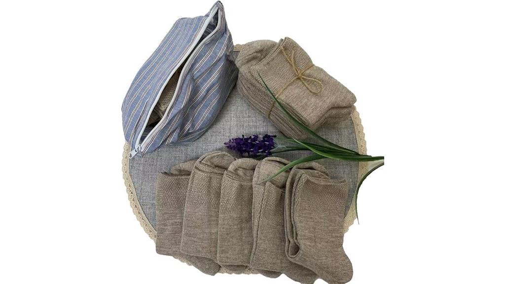 hemp linen crew socks