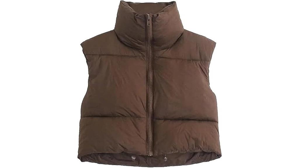 high neck cropped puffer