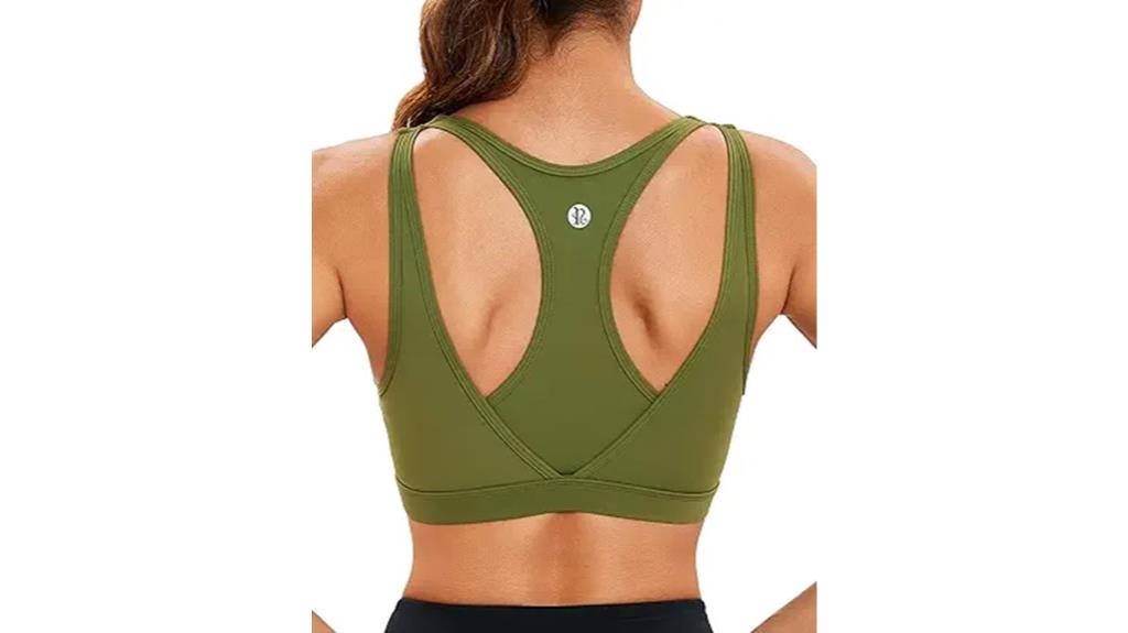 high support athletic bra