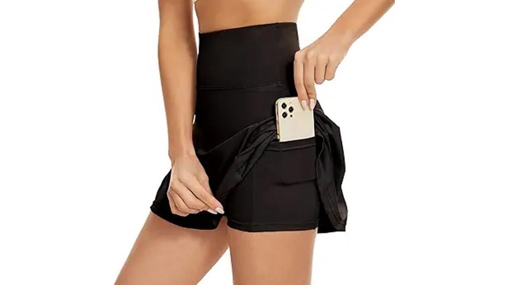 high waist pleated tennis skirt