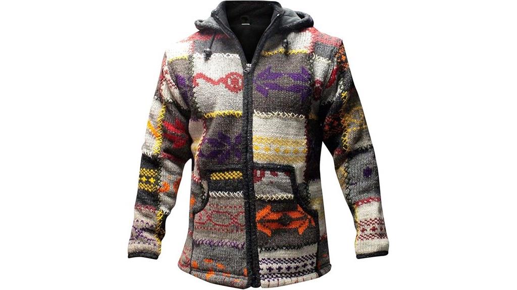 hippie patchwork winter jacket
