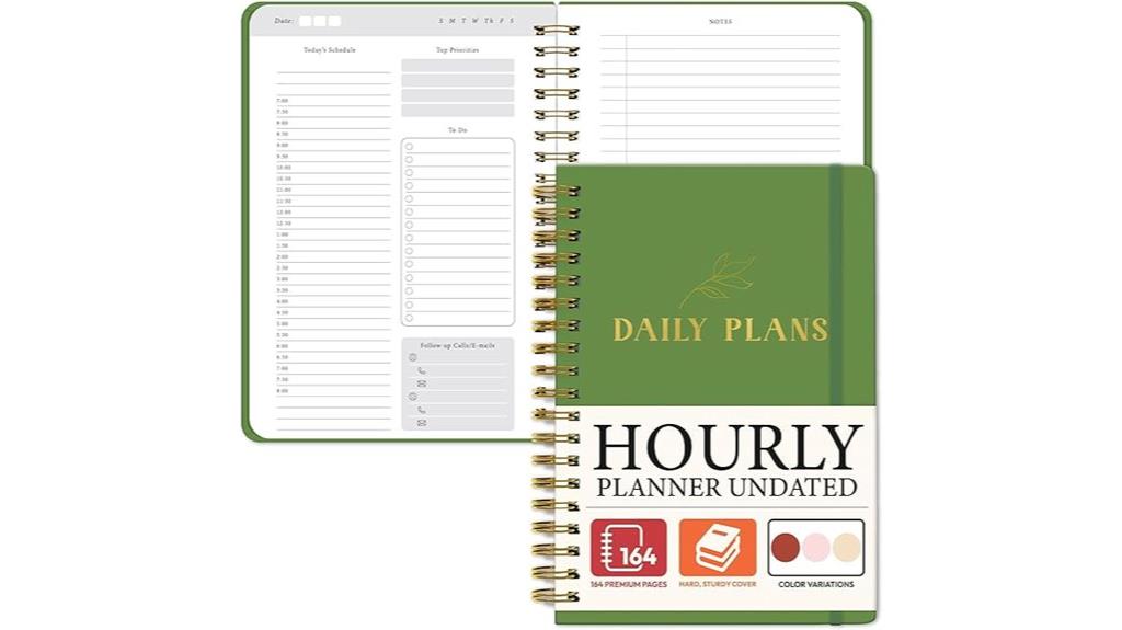 hourly schedule daily planner