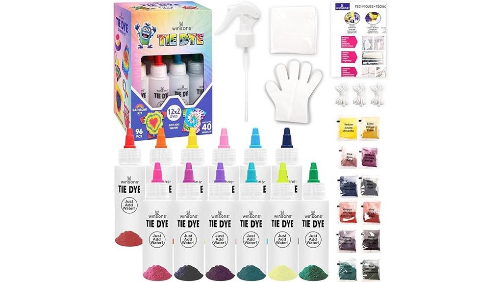 kids 12 color tie dye