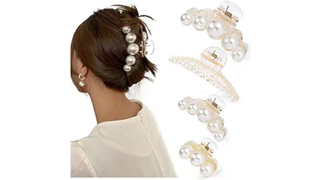 large pearl hair clips