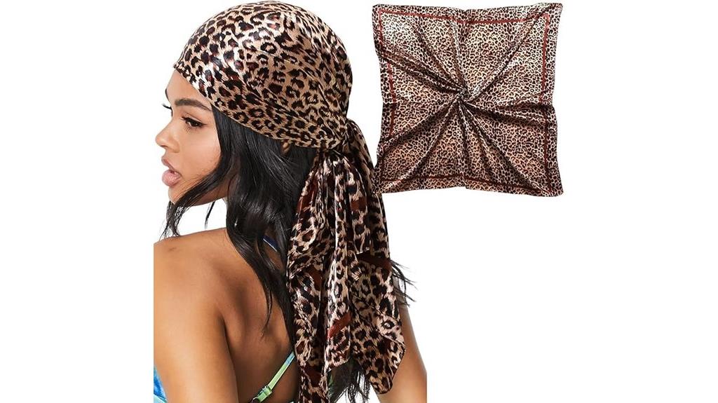 large satin hair scarf