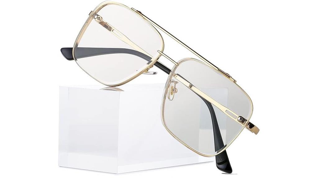 large square aviator glasses