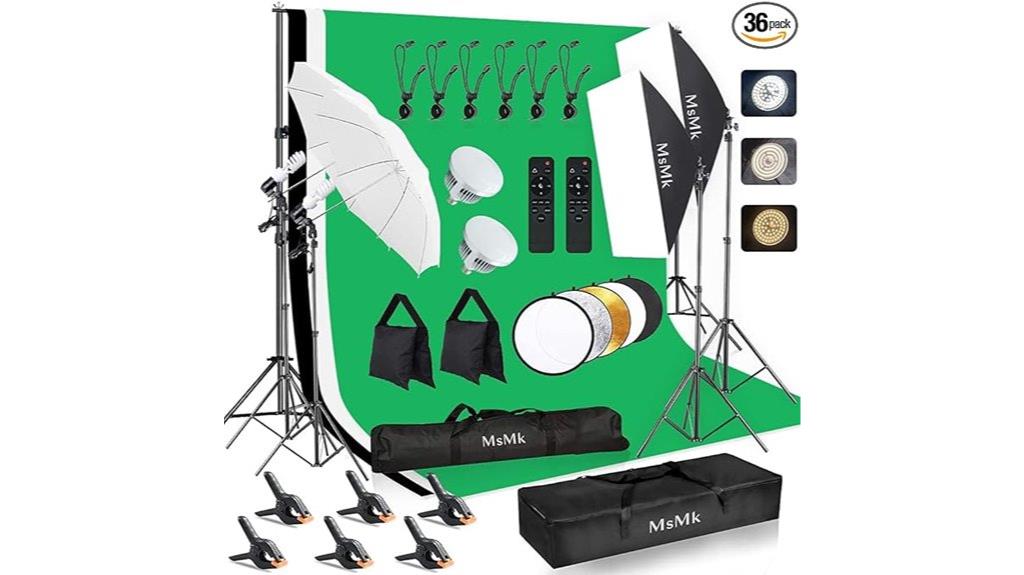 led lighting with backdrop