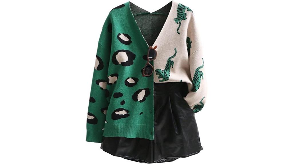 leopard tiger print cardigan