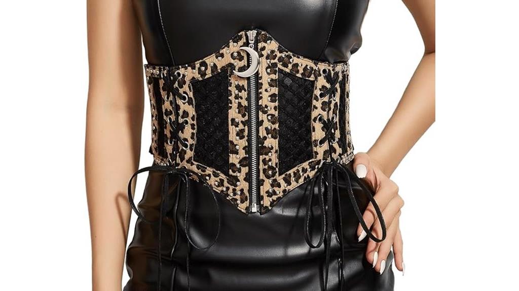 leopard wide waist corset