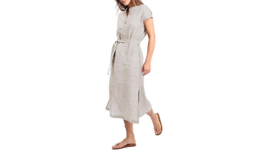 linen midi summer dress