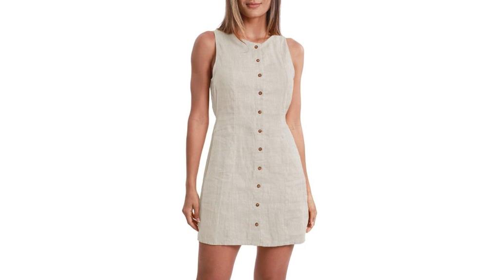 linen sleeveless summer dress