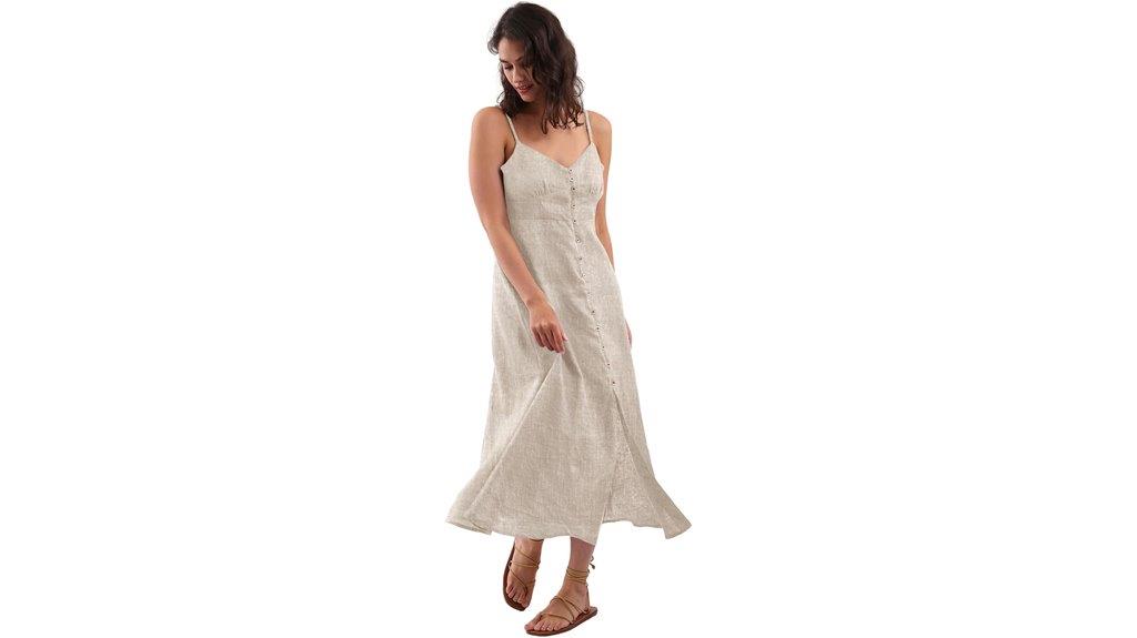 linen summer midi dress
