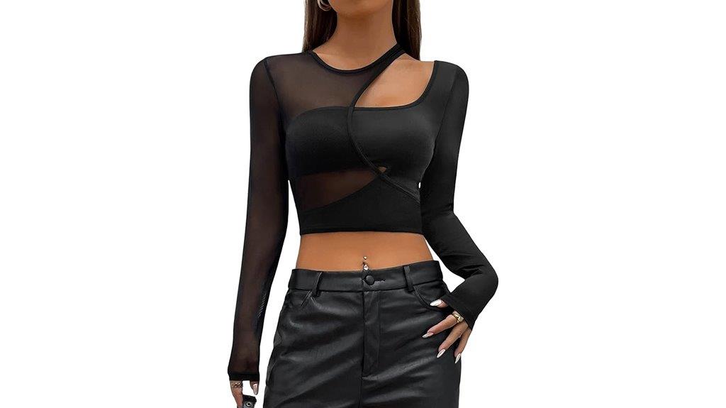 long sleeve crop top