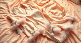 luxury feather trim sleepwear