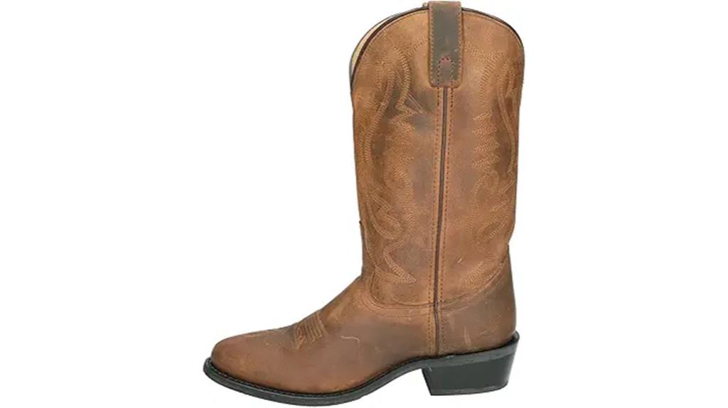 men s brown leather western boots
