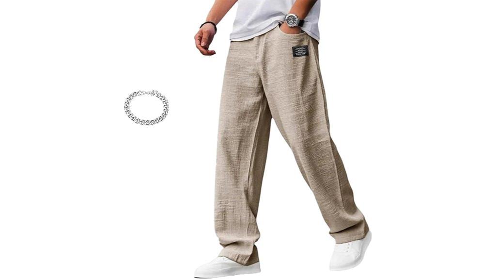 men s casual hemp pants