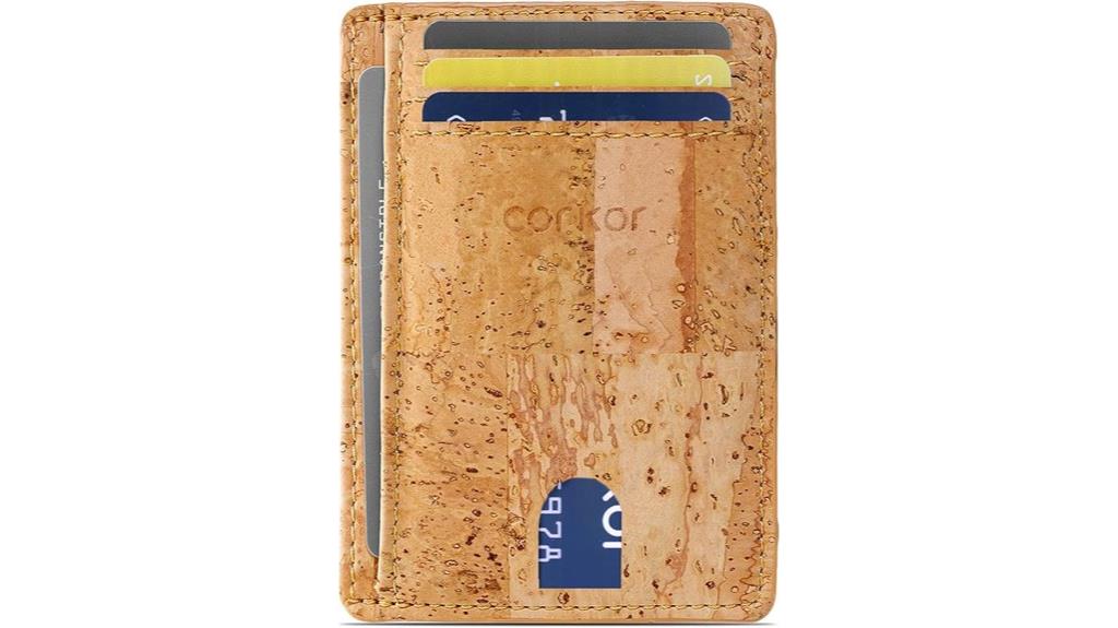 men s cork card holder