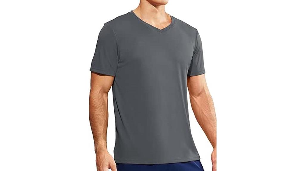 men s v neck athletic tee