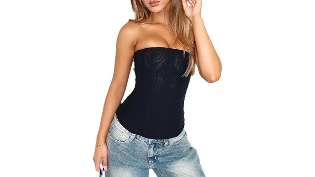 mesh corset top with zipper