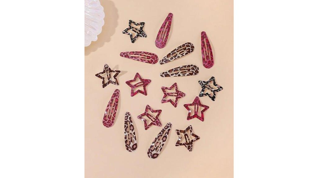 metal hair clips set